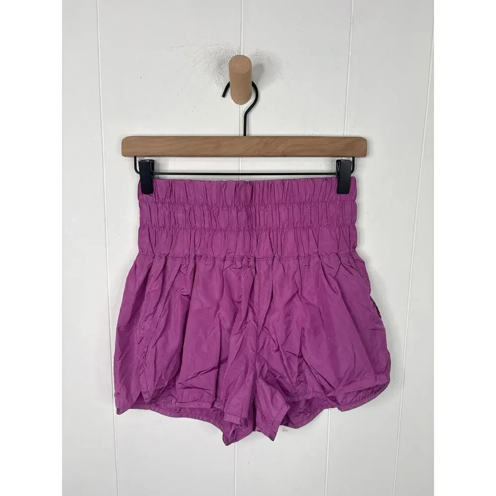 Free People Movement Way Home Shorts Medium Fuschia Magenta Purple Pink